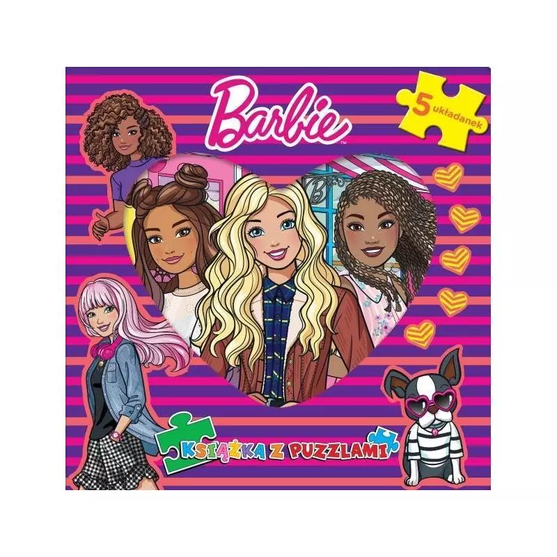 BARBIE KSIĄŻKA Z PUZZLAMI 5 UKŁADANEK - Media Service Zawada