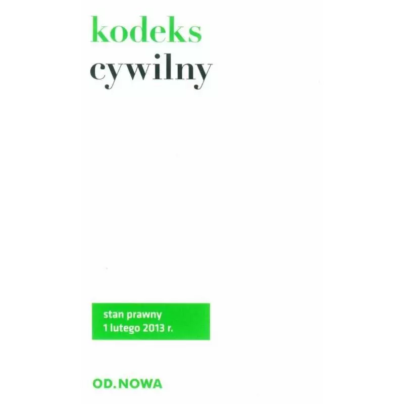 KODEKS CYWILNY - od.nowa