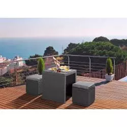 SIEDZISKO ZE SCHOWKIEM I PODUSZKĄ KETER CUBE GRAFIT - Keter