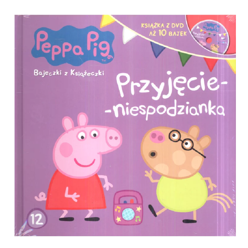 PRZYJĘCIE NIESPODZIANKA ŚWINKA PEPPA BAJECZKI Z KSIĄŻECZKI + DVD - Media Service Zawada