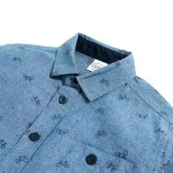 KOSZULA CHŁOPIĘCA Z DŁUGIM RĘKAWEM NIEBIESKA ROWERY 92 CM COOL CLUB - Cool Club