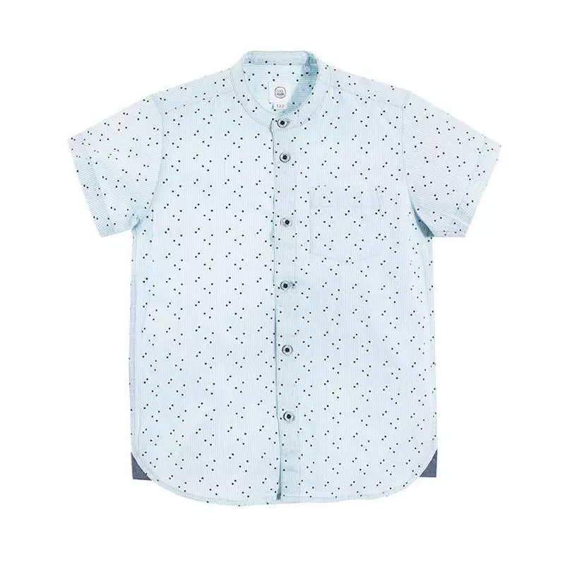 KOSZULA CHŁOPIĘCA Z KRÓTKIM RĘKAWEM NIEBIESKA 116 CM COOL CLUB - Cool Club