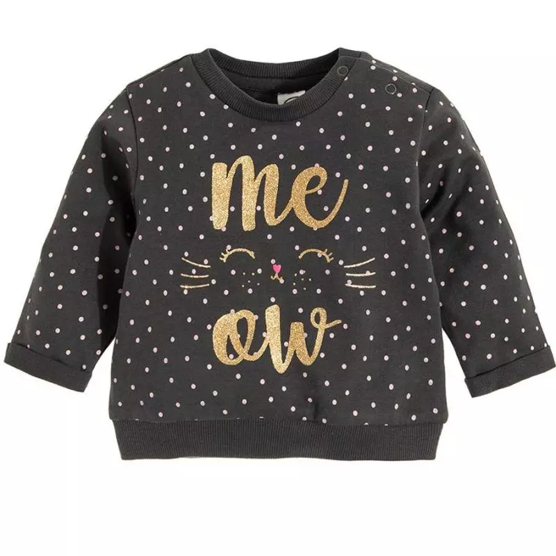 BLUZA DZIEWCZĘCA W KROPKI GRAFITOWA 92 CM COOL CLUB - Cool Club