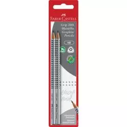 OŁÓWEK HB 2 SZT. FABER CASTELL GRIP 2001 SREBRNY - Faber Castell