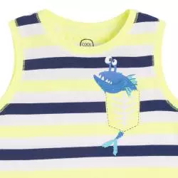 T-SHIRT CHŁOPIĘCY BEZ RĘKAWÓW RYBA W KIESZONCE 92 CM COOL CLUB - Cool Club