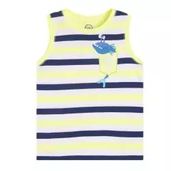 T-SHIRT CHŁOPIĘCY BEZ RĘKAWÓW RYBA W KIESZONCE 92 CM COOL CLUB - Cool Club