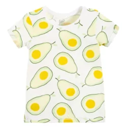 T-SHIRT DZIEWCZĘCY BIAŁY AWOKADO 110 CM COOL CLUB - Cool Club