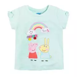 T-SHIRT DZIEWCZĘCY MIĘTOWY ŚWINKA PEPPA 110 CM COOL CLUB - Cool Club