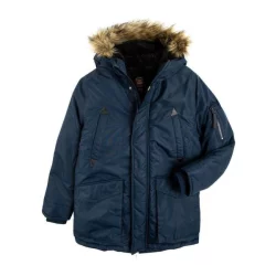 KURTKA ZIOMOWA CHŁOPIĘCA Z KAPTUREM GRANATOWA 128 CM COOL CLUB II GATUNEK