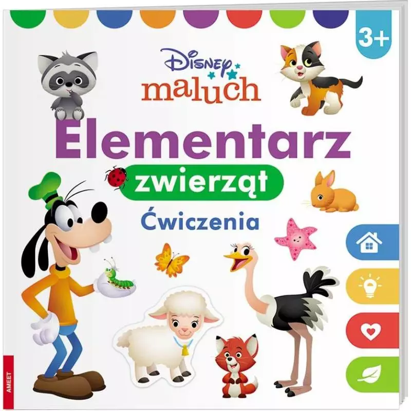 DISNEY MALUCH ELEMENTARZ ZWIERZĄT ĆWICZENIA 3+ - Ameet