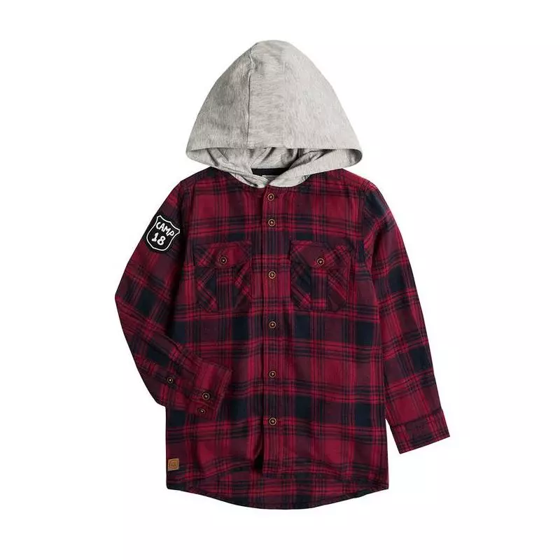 KOSZULA CHŁOPIĘCA Z KAPTUREM KRATKA 110 CM COOL CLUB II GATUNEK - Cool Club