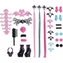 WAMPISTYCZNE FRYZURY DRACULAURY LALKA MONSTER HIGH Z AKCESORIAMI 6+ - Mattel