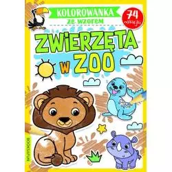 ZWIERZĘTA W ZOO. KOLOROWANKA ZE WZOREM - Books and Fun