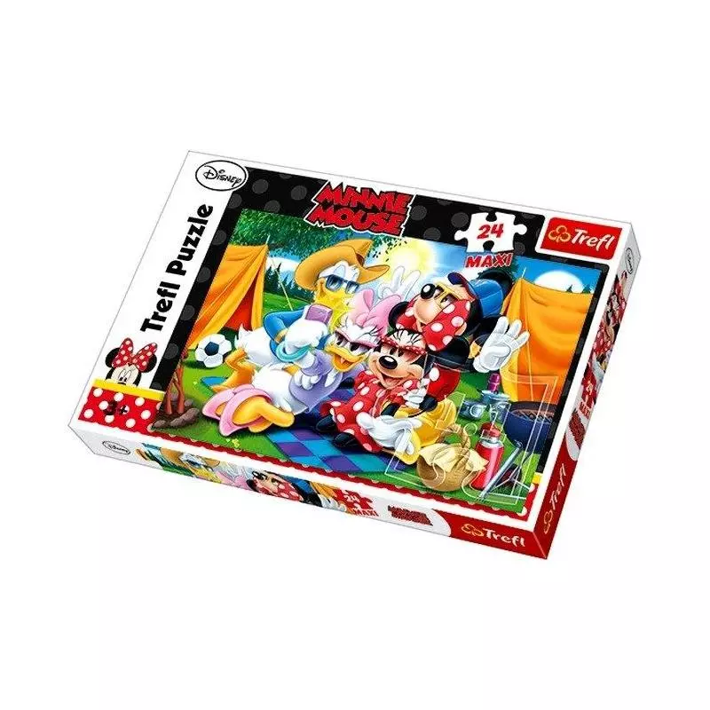 MYSZKA MINNIE BIWAK PUZZLE MAXI 24 ELEMENTY 3+ - Trefl MYSZKA MINNIE BIWAK PUZZLE MAXI 24 ELEMENTY 3+ - Trefl