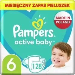 PIELUSZKI PAMPERS ACTIVE BABY 128 SZT. ROZMIAR 6 13-18 KG - Procter & Gamble