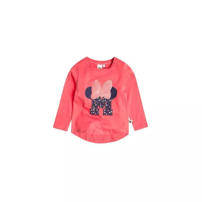 BLUZKA DZIEWCZĘCA Z DŁUGIM RĘKAWEM KORALOWA MYSZKA MINNIE 98 CM COOL CLUB - Cool Club