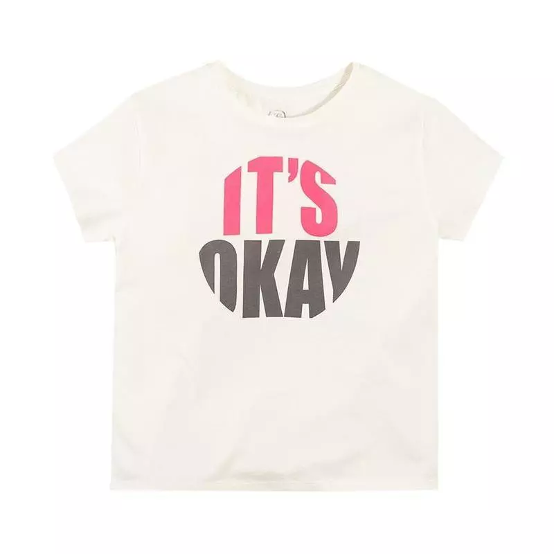 T-SHIRT DZIEWCZĘCY BIAŁY ITS OKAY 134 CM COOL CLUB - Cool Club