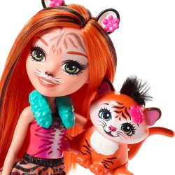 ENCHANTIMALS LALKA TANZIE TIGER + ZWIERZĄTKO TUFT 4+ - Mattel