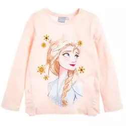 BLUZKA DZIEWCZĘCA Z DŁUGIM RĘKAWEM RÓŻOWA KRAINA LODU 116 CM COOL CLUB - Cool Club