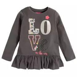 BLUZKA DZIEWCZĘCA Z DŁUGIM RĘKAWEM LOVE 116 CM COOL CLUB - Cool Club