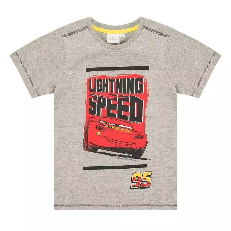 T-SHIRT CHŁOPIĘCY SZARY ZYGZAK MCQUEEN AUTA 122 CM COOL CLUB - Cool Club