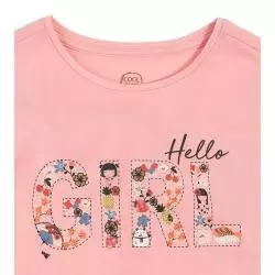 T-SHIRT DZIEWCZĘCY RÓŻOWY HELLO GIRL 146 CM COOL CLUB - Cool Club
