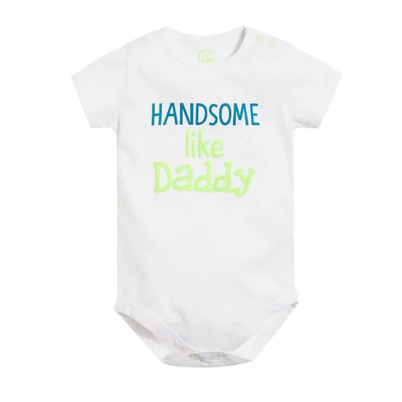 BODY CHŁOPIĘCE Z KRÓTKIM RĘKAWEM BIAŁE HANDSOME LIKE DADDY 80 CM COOL CLUB - Cool Club