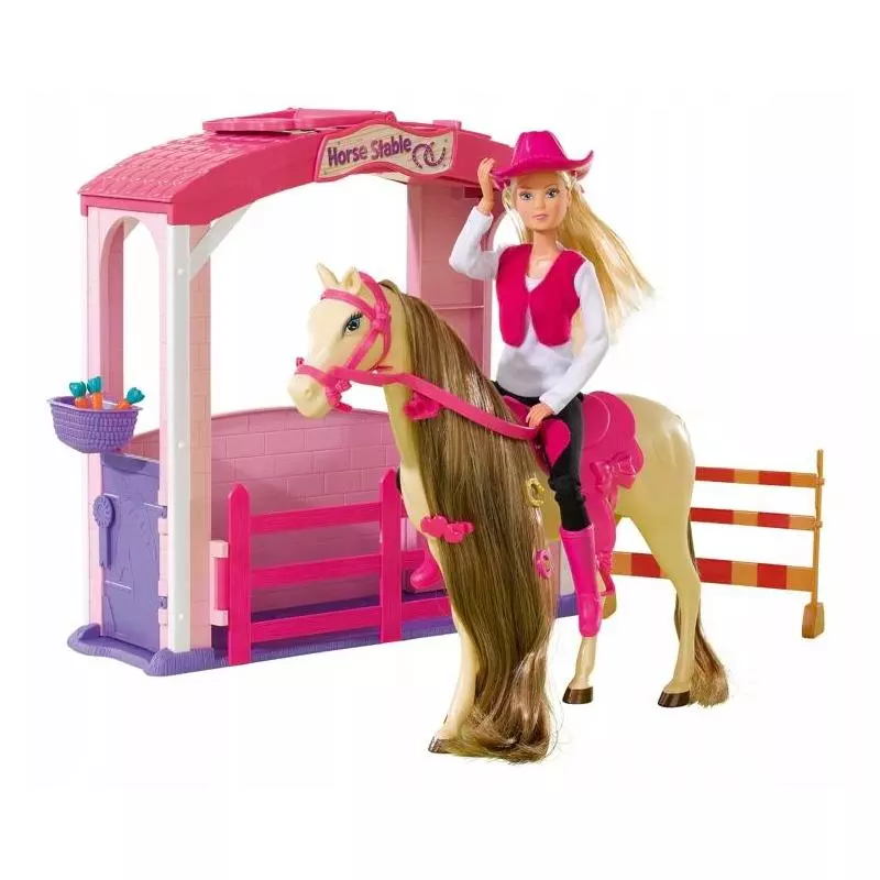 LALKA STEFFI STAJNIA Z KONIEM I AKCESORIAMI 3+ - Simba