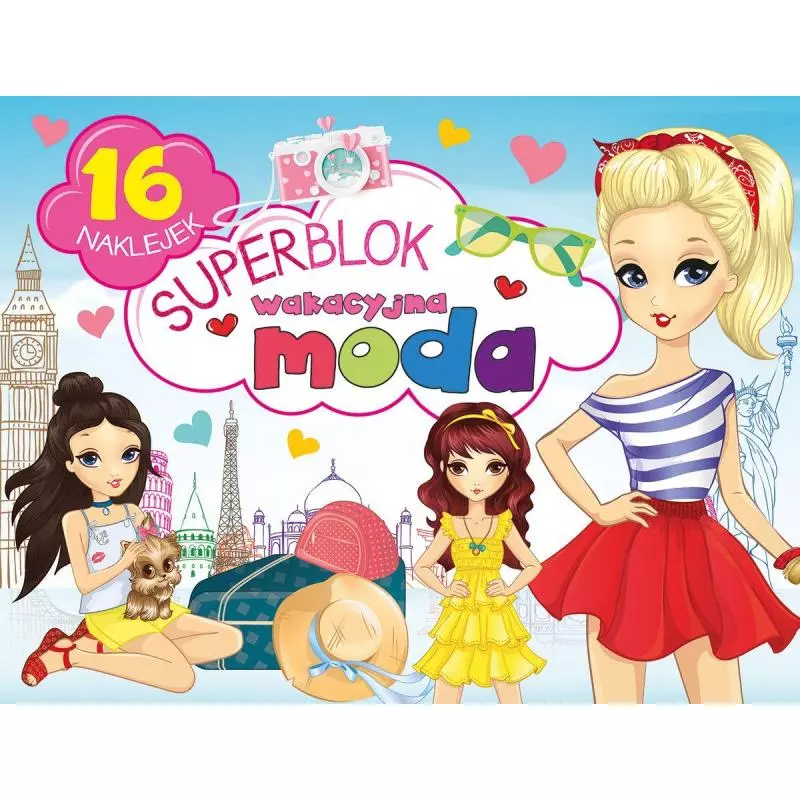 SUPER BLOK WAKACYJNA MODA 16 NAKLEJEK - Olesiejuk