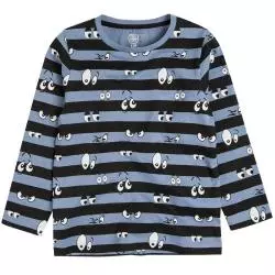 BLUZKA CHŁOPIĘCA Z DŁUGIM RĘKAWEM PASY OCZY 140 CM COOL CLUB - Cool Club