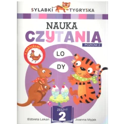 NAUKA CZYTANIA POZIOM 2 SYLABKI TYGRYSKA Elżbieta Lekan, Joanna Myjak 3+ - Olesiejuk