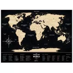 MAPA ZDRAPKA ŚWIAT TRAVEL MAP BLACK WORLD 80 X 60 CM - 1dea.me