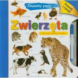 ZWIERZĘTA ZMYWALNY PAPIER POZNAJ I RYSUJ! + PISAK - Zielona Sowa