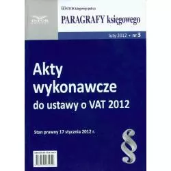 AKTY WYKONAWCZE DO USTAWY O VAT 2012 - Infor