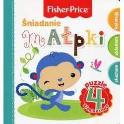 FISHER PRICE ŚNIADANIE MAŁPKI PUZZLE 4 ELEMENTOWE 2+ - Olesiejuk