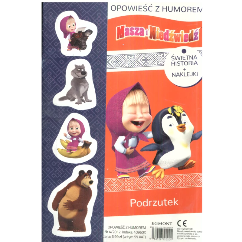 MASZA I NIEDŹWIEDŹ OPOWIEŚĆ Z HUMOREM ŚWIETNA HISTORIA + NAKLEJKI - Egmont