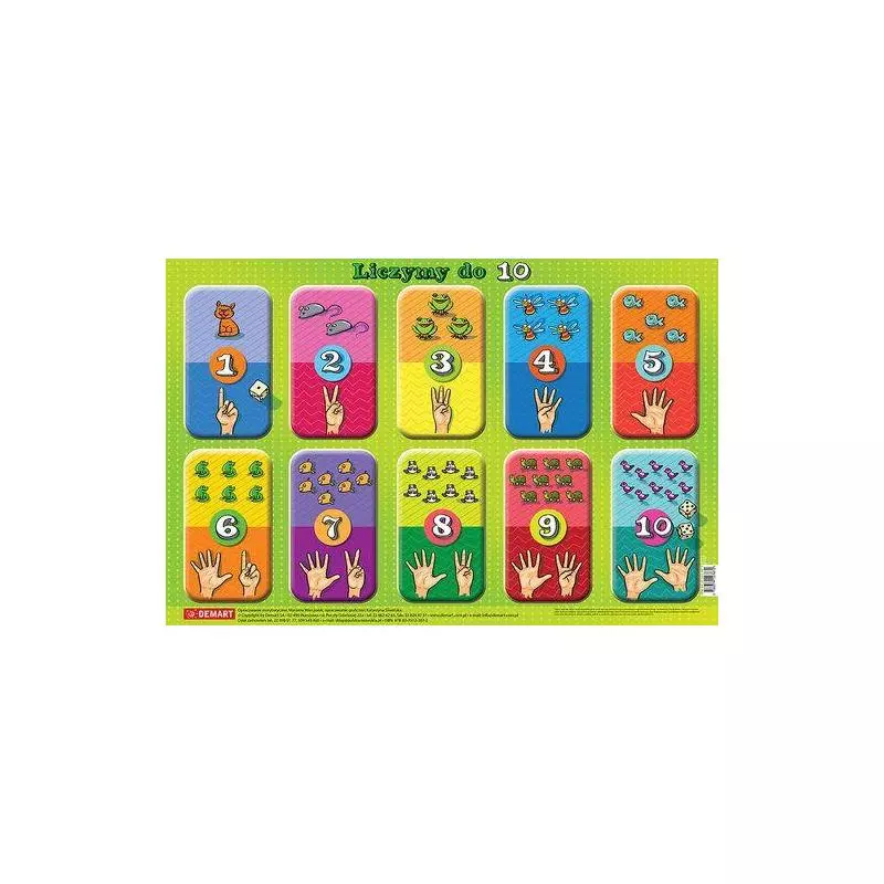 PODKŁADKA NA BIURKO LICZYMY OD 1 DO 10 - Demart
