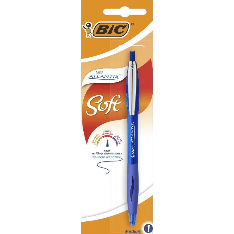 DŁUGOPIS NIEBIESKI M ATLANTIS SOFT BIC - BiC