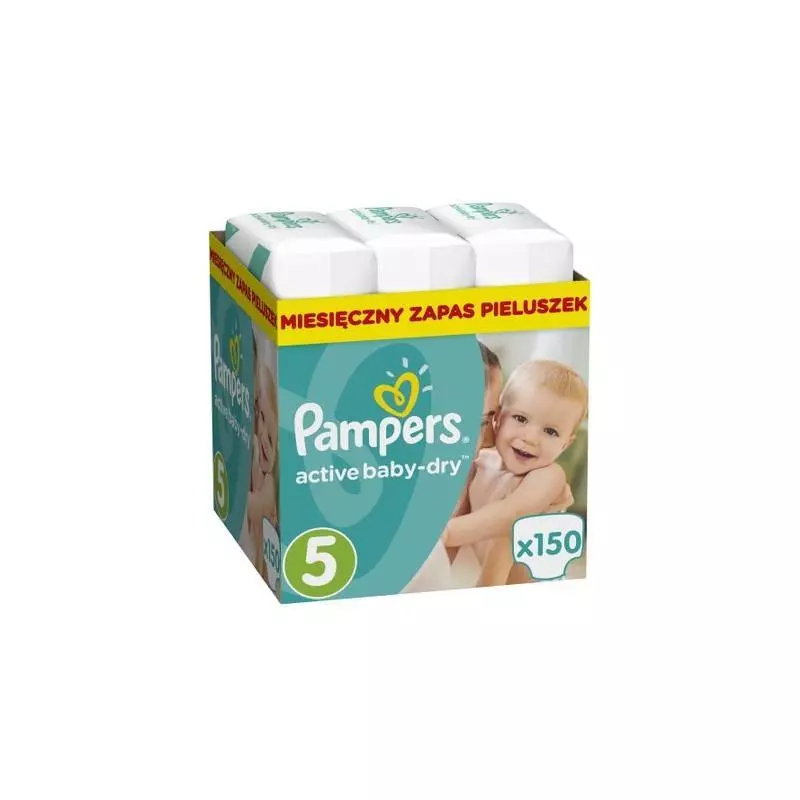 PIELUCHY PAMPERS ACTIVE BABY-DRY 150 SZT ROZMIAR 5 11-18 KG - Procter & Gamble