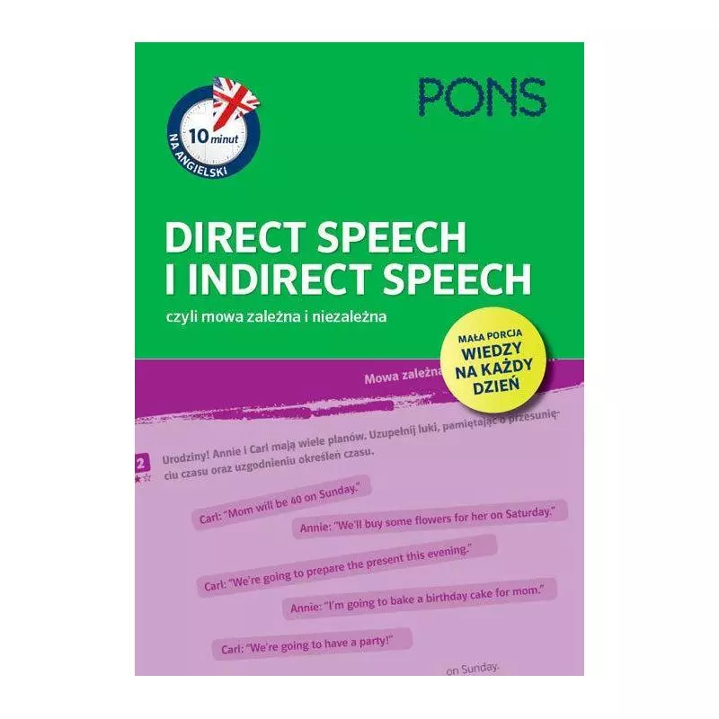 10 MINUT NA ANGIELSKI DIRECT SPEECH I INDIRECT SPEECH CZYLI MOWA ZALEŻNA I NIEZALEŻNA A1/A2 - Pons