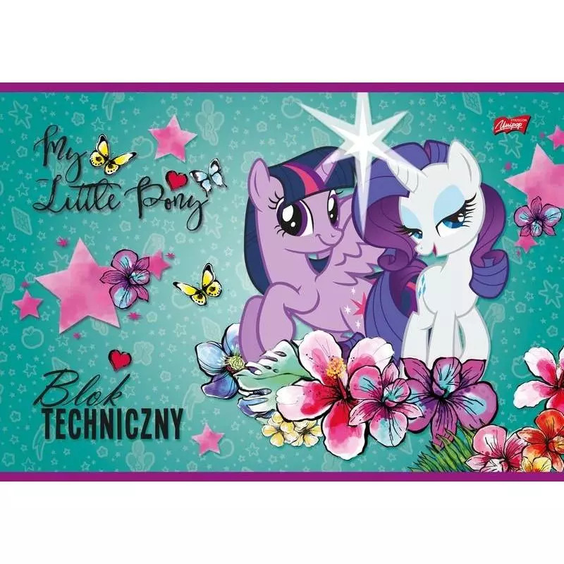BLOK TECHNICZNY BIAŁY 10 KARTEK A4 MY LITTLE PONY - St. Majewski