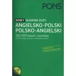 DUŻY SŁOWNIK ANGIELSKO-POLSKI, POLSKO-ANGIELSKI PONS 130 000 HASEŁ I ZWROTÓW - Pons