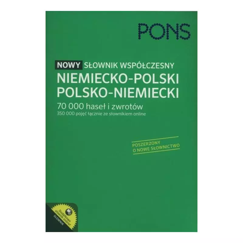 SŁOWNIK WSPÓŁCZESNY NIEMIECKO-POLSKI POLSKO-NIEMIECKI - Pons
