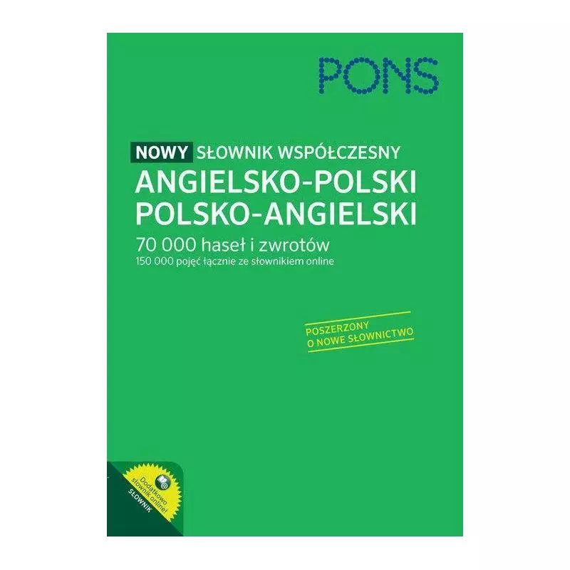 SŁOWNIK WSPÓŁCZESNY ANGIELSKO-POLSKI POLSKO-ANGIELSKI - Pons