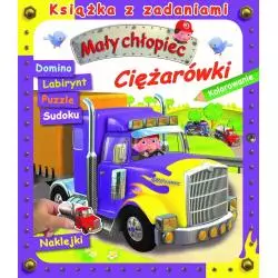 MAŁY CHŁOPIEC CIĘŻARÓWKI KSIĄŻKA Z ZADANIAMI - Olesiejuk