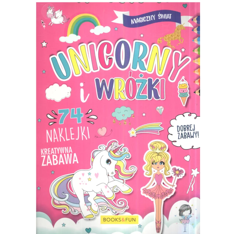 MAGICZNY ŚWIAT UNICORNY WRÓŻKI 74 NAKLEJKI KREATYWNA ZABAWA - Olesiejuk