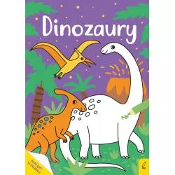 DINOZAURY. MOJA KOLOROWANKA Z NAKLEJKAMI - Wilga