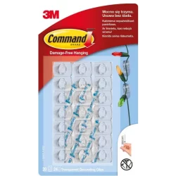 HACZYKI PRZEZROCZYSTE 20 SZT. COMMAND - 3M