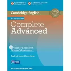 COMPLETE ADVANCED TEACHERS BOOK + CD Guy Brook-Hart, Simon Haines - Cambridge University Press