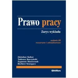 PRAWO PRACY ZARYS WYKŁADU - Difin